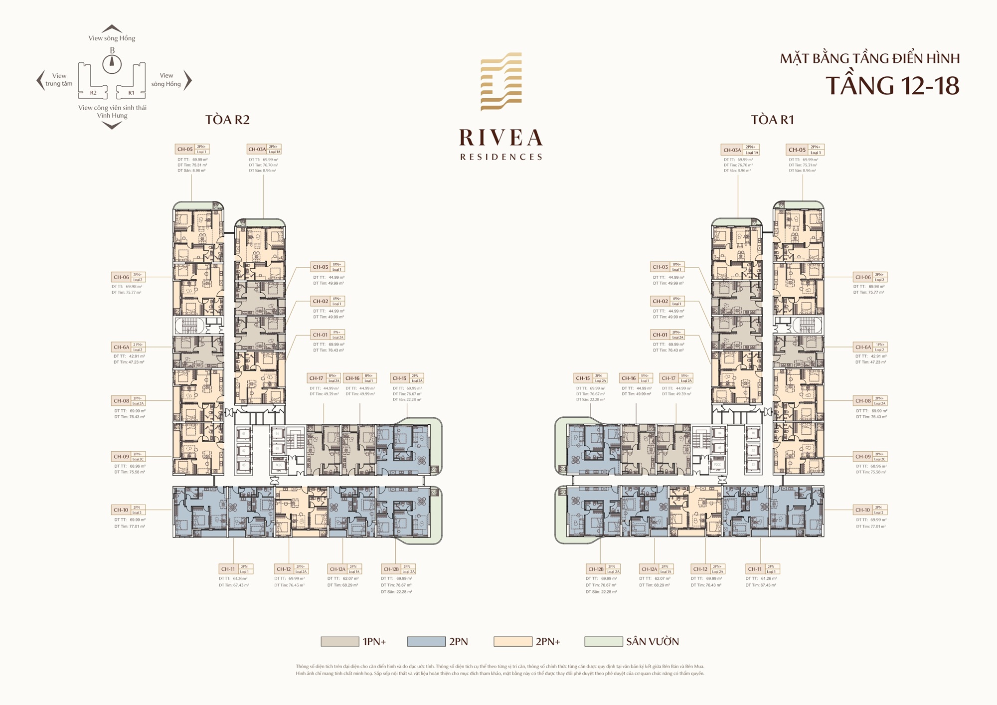 mặt bằng dự án rivea residences hà nội