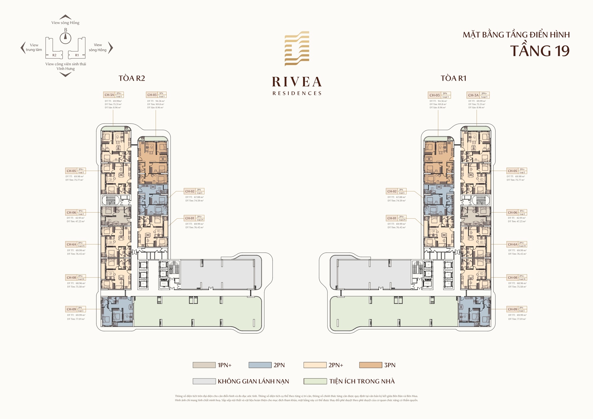 mặt bằng dự án rivea residences hà nội