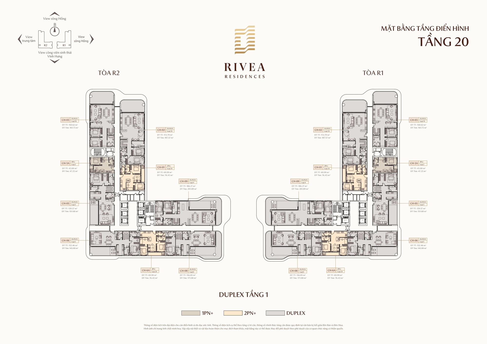 mặt bằng dự án rivea residences hà nội