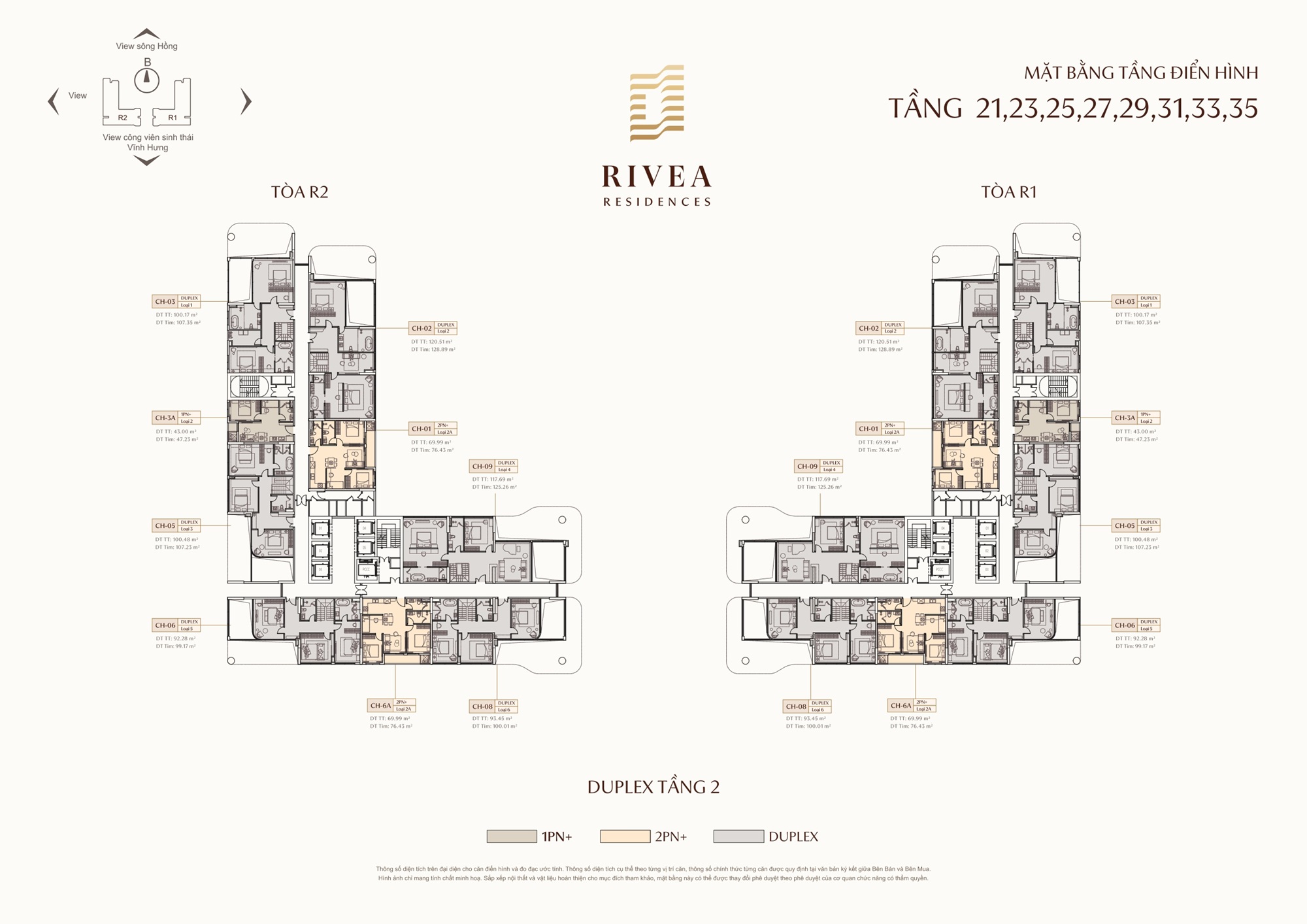 mặt bằng dự án rivea residences hà nội
