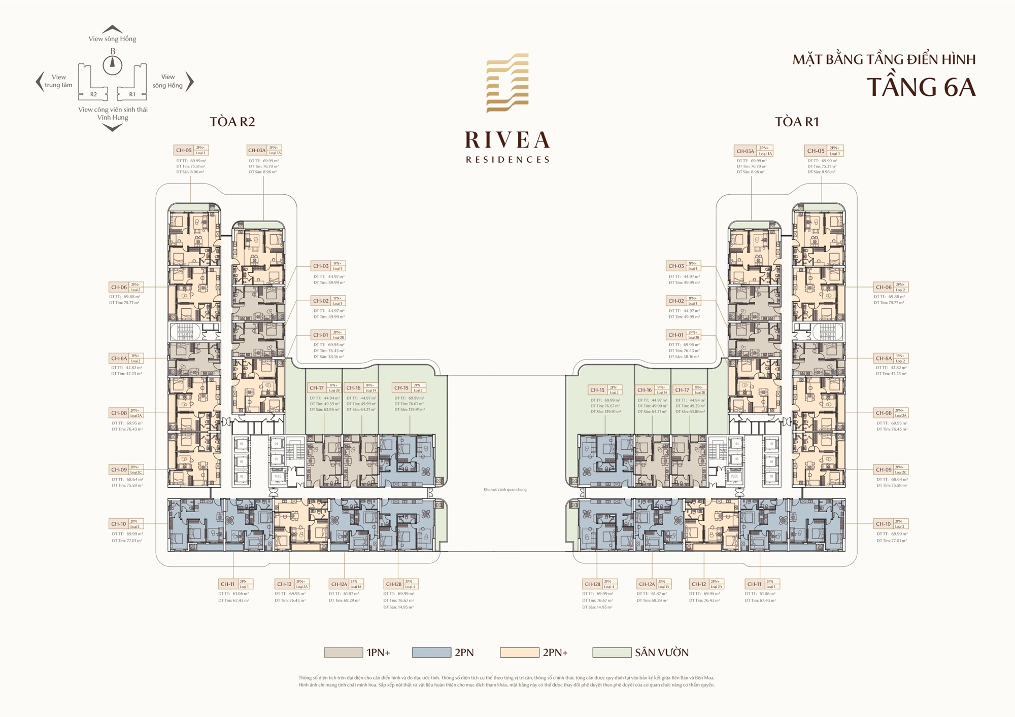 mặt bằng dự án rivea residences hà nội