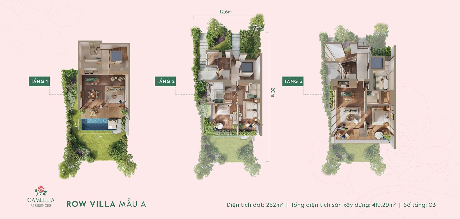 thiết kế biệt thự camellia residences thanh xuân valley