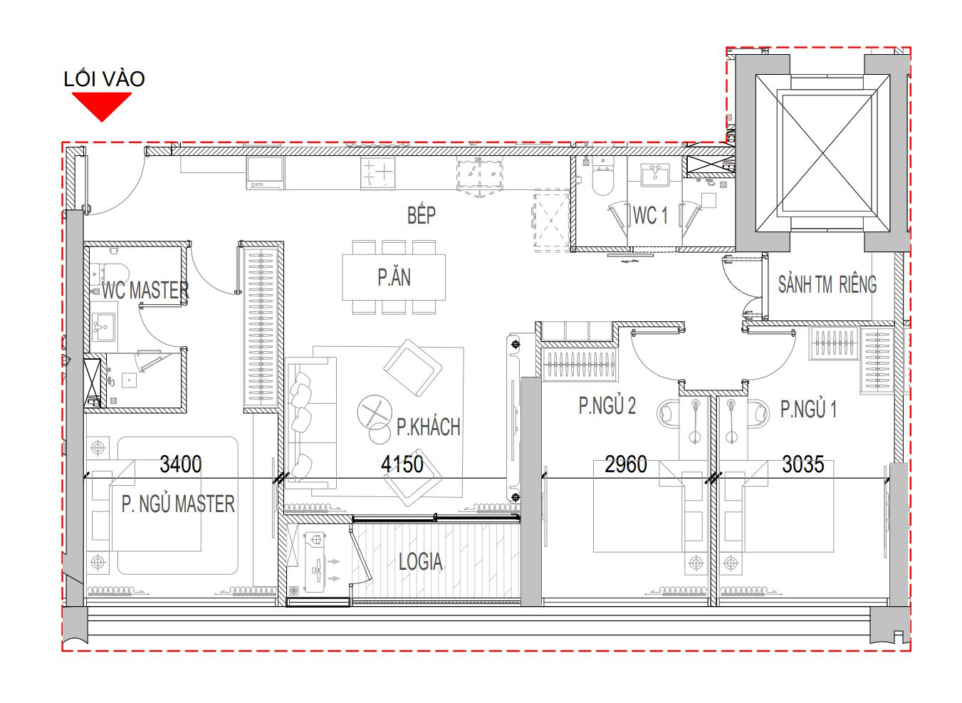thiết kế căn hộ the magnolia residences long biên
